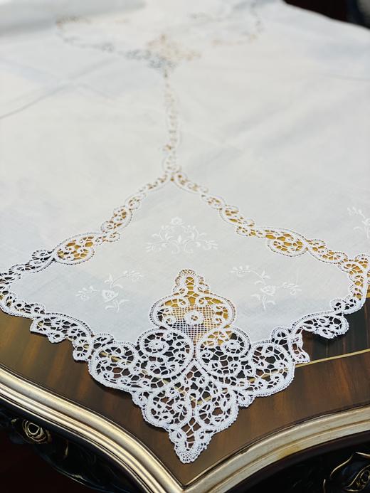 进口亚麻青州府花边桌布，老外贸库存（规格180*270cm）仅1条（非偏远地区包邮） 商品图6