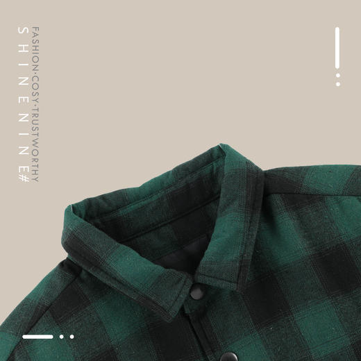 P94907478格纹短款外套羽绒服 商品图1