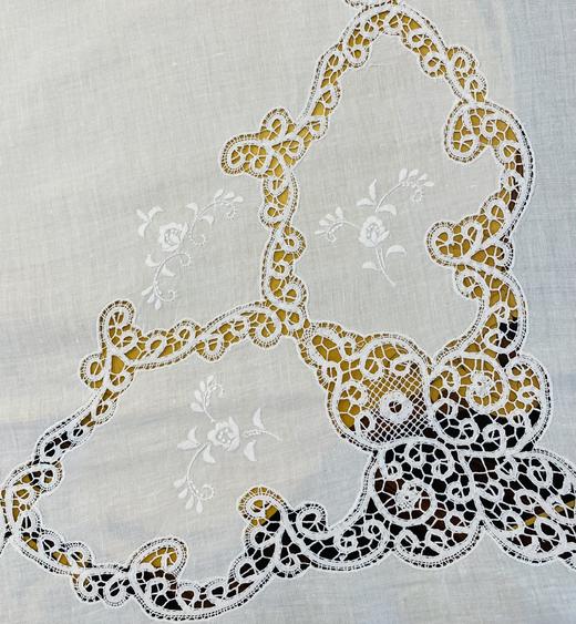 进口亚麻青州府花边桌布，老外贸库存（规格180*270cm）仅1条（非偏远地区包邮） 商品图4