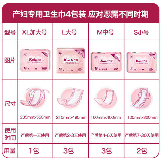 开丽护理型产妇专用卫生巾L 商品图1