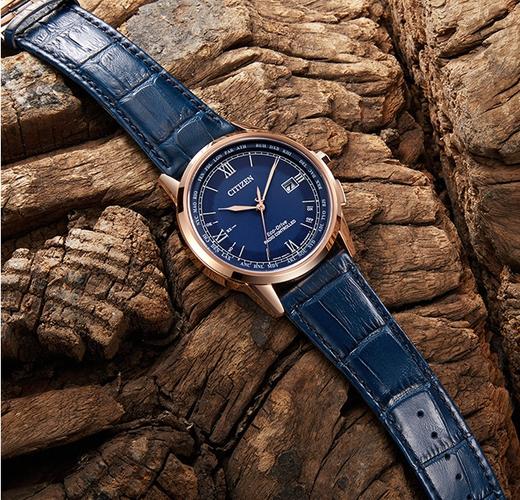 西铁城官方正品明星同款光动能电波皮带运动防水手表男CB0152-24L 商品图1