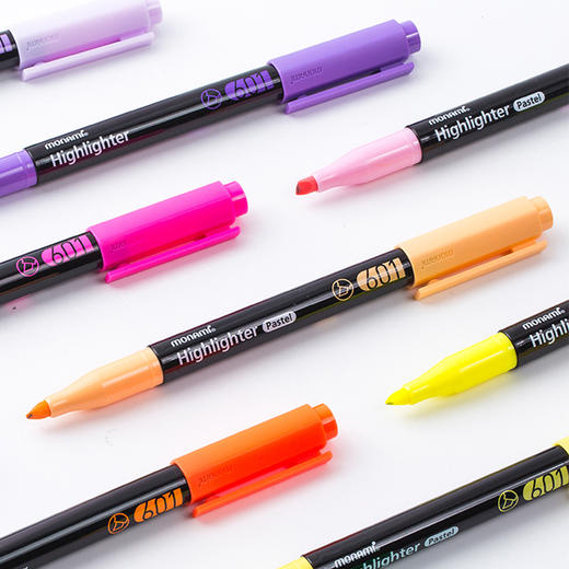 慕那美荧光笔06021紫色 标记笔学生用做笔记神器彩色记号笔粗划重点不掉色 商品图2