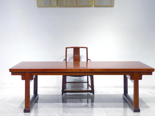 红桥红  家具严选  缅甸花梨（大果紫檀）【262田家青明韵画案 定制搭配】 商品图3