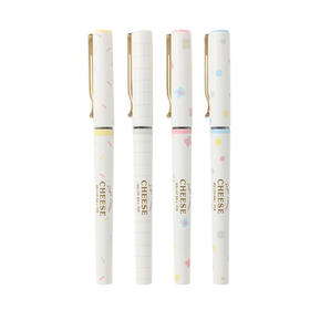 晨光浅盐芝士系列直液式ARP57506黑0.5中性笔学生用大容量碳素黑笔