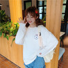 新装女含棉 宽松中长款可爱卡通刺绣长袖T恤女大码圆领卫衣打底衫上衣女装慵懒风学生 商品缩略图2