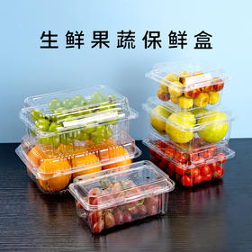 喇叭花一次性蔬果盒水果包装盒绿叶草莓蔬菜塑料打包盒透明整箱