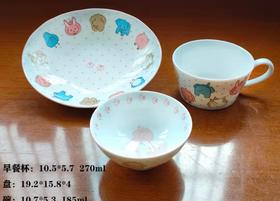 5F石村瓷器儿童3件套
