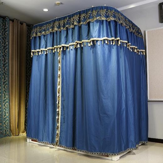 欧式U型导轨子母床遮光布高低床上下床床帘床幔蚊帐加厚双层挡风 商品图2