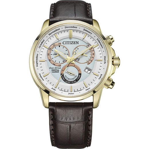 西铁城日本官方正品光动能万年历经典休闲商务皮带男表BL8153-11A 商品图1