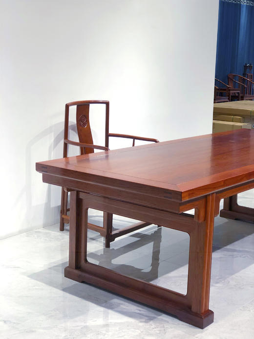 红桥红  家具严选  缅甸花梨（大果紫檀）【262田家青明韵画案 定制搭配】 商品图4