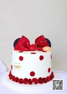 米妮蝴蝶结蛋糕（提前48小时预订）