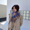 2022时尚百搭格子围巾女冬季韩版加厚保暖围脖女春秋季爱心双面仿羊绒披肩 商品缩略图3