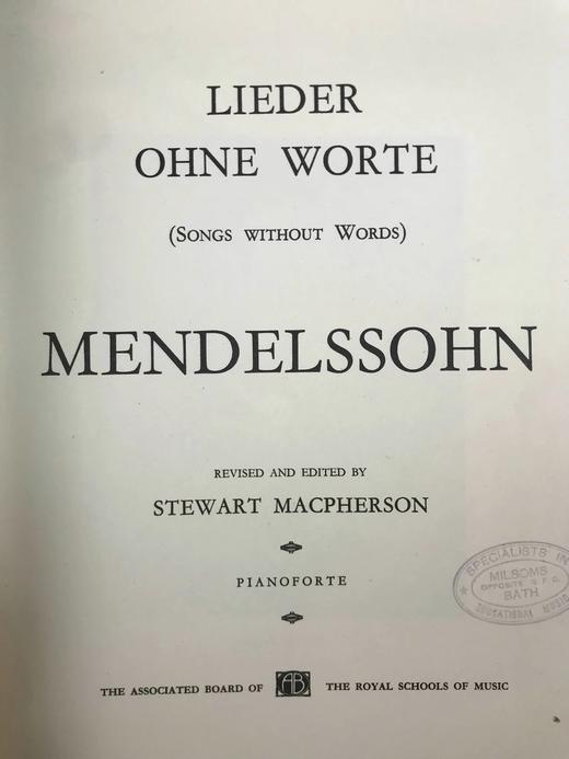 约19世纪后期 门德尔松《无词歌》乐谱集 1幅插图 平装大16开 商品图4
