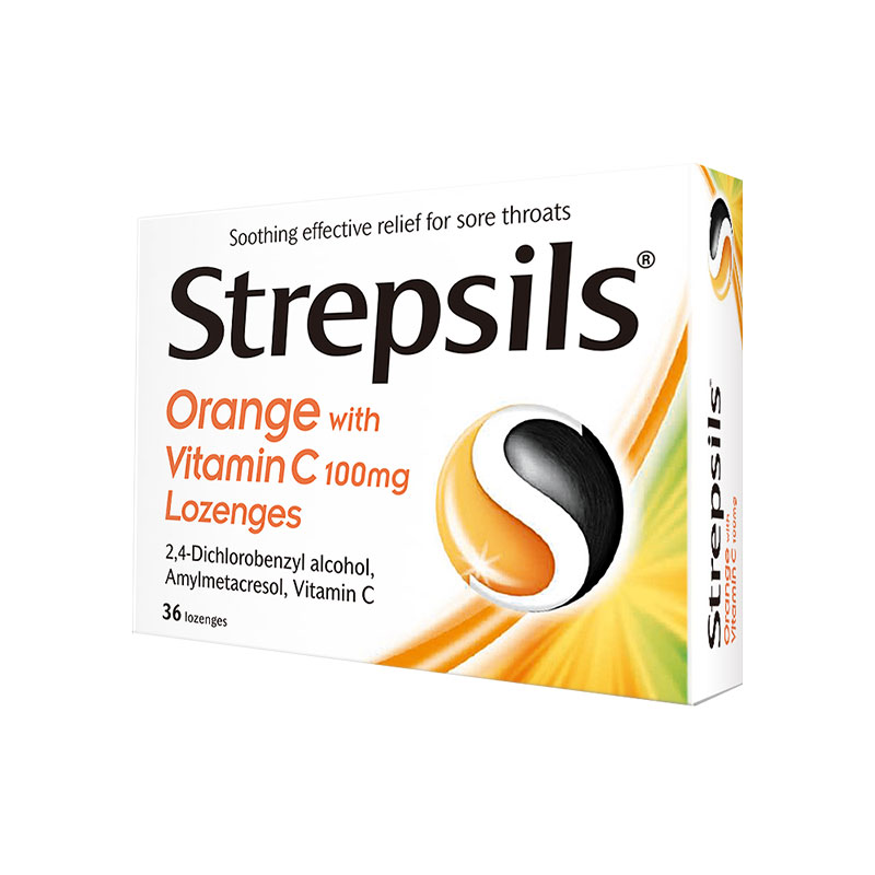 【香港直邮】Strepsils使力消 润喉糖维C款36粒