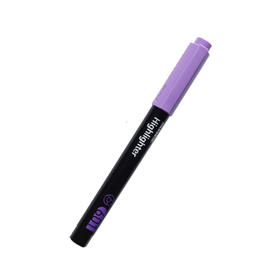 慕那美荧光笔06021紫色 标记笔学生用做笔记神器彩色记号笔粗划重点不掉色