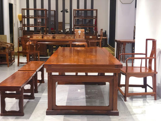 红桥红  家具严选  缅甸花梨（大果紫檀）【262田家青明韵画案 定制搭配】 商品图8