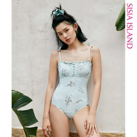 sisia2021新款冬泳衣女显瘦遮肚聚拢时尚性感泡温泉度假连体泳衣