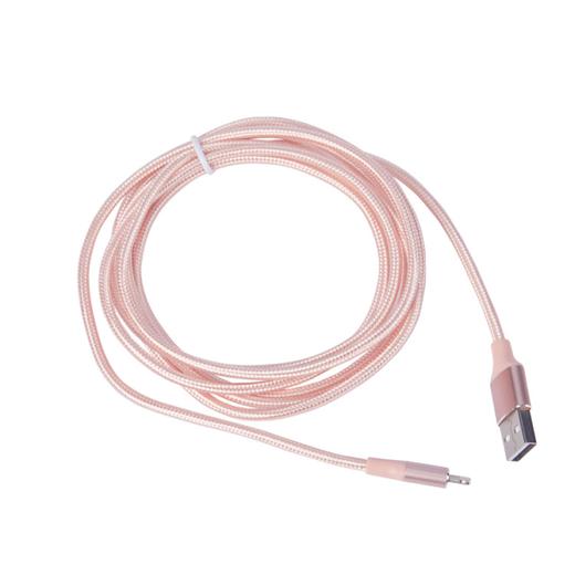 Selfa苹果数据线粉色2M 适用于USB & Lightning接口 商品图0