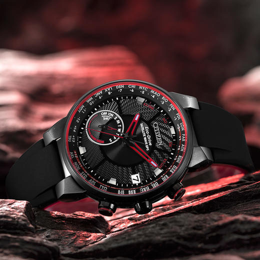 西铁城官方红魔光动能卫星对时男表CC3079-11E 商品图3