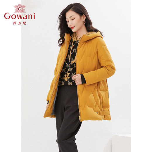乔万尼冬季新款羽绒服保暖显瘦百搭90白鸭绒EI4T671 商品图5
