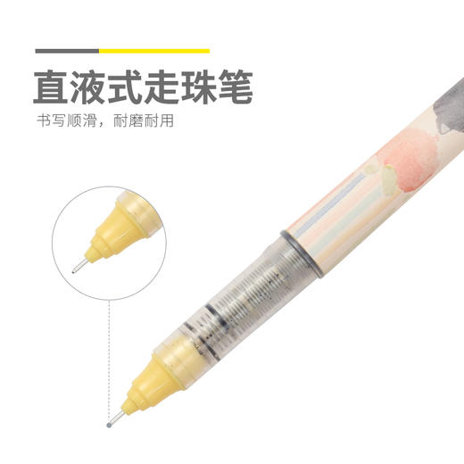 晨光桃气喵喵直液式笔ARP50815黑中性笔签字笔水笔全针管 商品图1