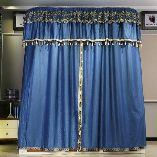 欧式U型导轨子母床遮光布高低床上下床床帘床幔蚊帐加厚双层挡风 商品图1