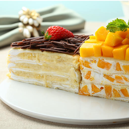 【2026限时福利】全网销量60000+2.5磅榴芒双拼千层蛋糕，享受芒果与榴莲的双重美味，让味蕾在千层蛋糕中徜徉【惠州】 商品图4