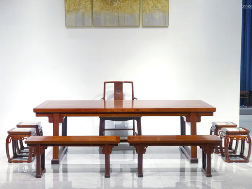 红桥红  家具严选  缅甸花梨（大果紫檀）【262田家青明韵画案 定制搭配】 商品图0