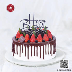 双莓奥利奥 - 栗子红豆红丝绒动物稀奶油草莓奥利奥范记生日蛋糕