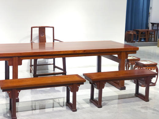 红桥红  家具严选  缅甸花梨（大果紫檀）【262田家青明韵画案 定制搭配】 商品图2