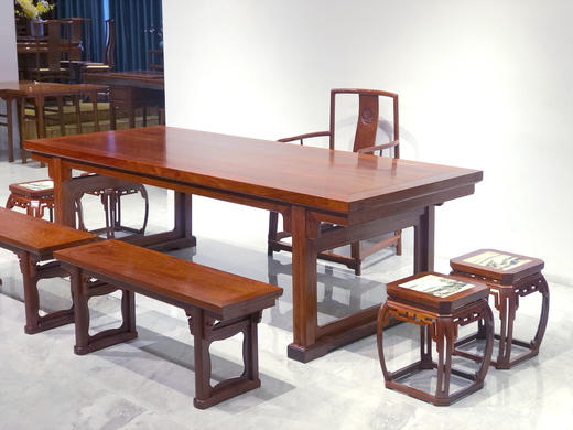 红桥红  家具严选  缅甸花梨（大果紫檀）【262田家青明韵画案 定制搭配】 商品图1