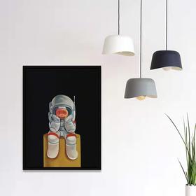 陈建周版画《五百年的孤独宇航员》99版