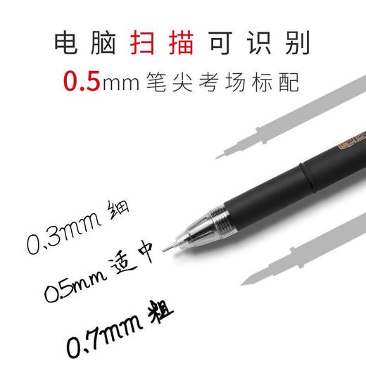 晨光孔庙祈福中性笔AGPC4801学生考试专用碳素黑0.5mm油墨加量速干不脏手全针管如意笔 商品图1
