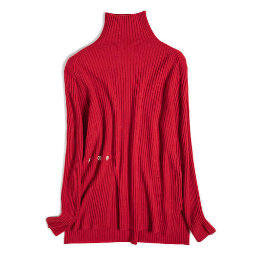 新气质高领坑条针织衫设计感小众毛衣女秋冬 RWQ6641 商品图4