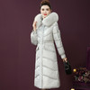 WXY-MN-8686新款轻奢优雅气质收腰狐狸毛领长款保暖90白鸭绒羽绒服外套 商品缩略图3