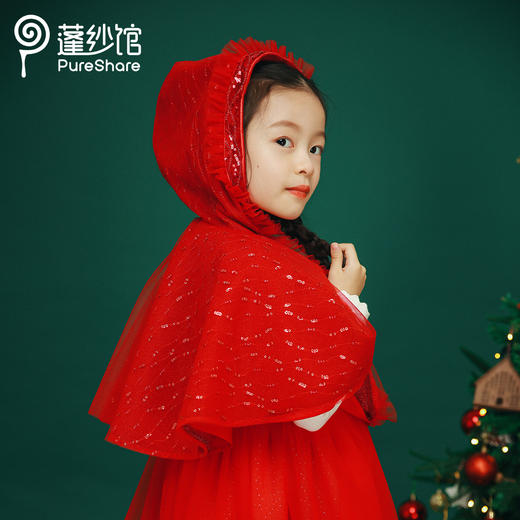 【云优选】pureshare  欢禧 女童连衣裙秋冬宝宝洋气圣诞公主裙小女孩卡通裙子女 商品图4