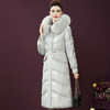 WXY-MN-8686新款轻奢优雅气质收腰狐狸毛领长款保暖90白鸭绒羽绒服外套 商品缩略图0