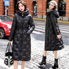 CPYY9058-1 羽绒服新款2021年女装工艺走线腰间抽绳修身连帽长款90白鸭绒 商品缩略图2