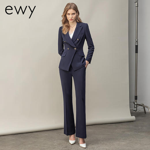 藏青色西服套装女英伦风时尚高端售楼部白领面试工作服职业装工装 商品图2
