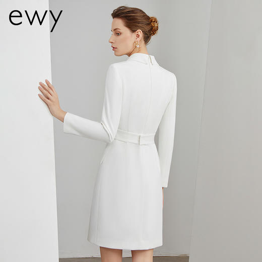 EWY白色西装裙女职业装法式时尚美业工装不规则设计轻熟风连衣裙 商品图3