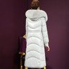 WXY-MN-8686新款轻奢优雅气质收腰狐狸毛领长款保暖90白鸭绒羽绒服外套 商品缩略图2