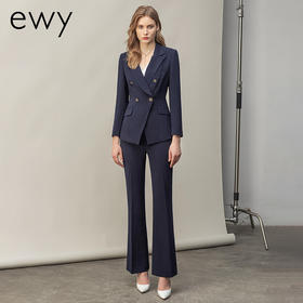 藏青色西服套装女英伦风时尚高端售楼部白领面试工作服职业装工装
