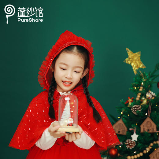 【云优选】pureshare  欢禧 女童连衣裙秋冬宝宝洋气圣诞公主裙小女孩卡通裙子女 商品图3