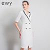 Ewy夏季时尚高端法式白色总裁正装白领连衣裙女士ol风 商品缩略图4