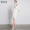 Ewy夏季时尚高端法式白色总裁正装白领连衣裙女士ol风 商品缩略图0
