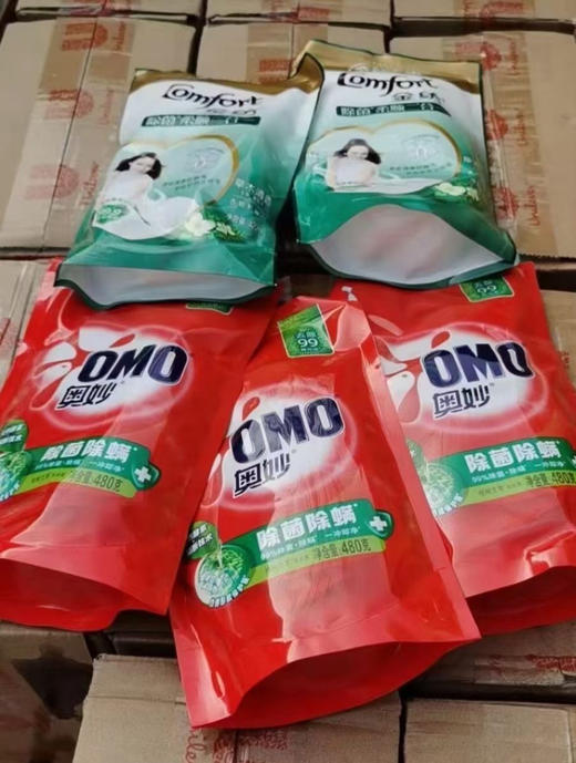 年货节-联合利华大礼包 内含：480g奥妙除菌除螨洗衣液3袋  420ml草木清香除菌柔顺二合一金纺2袋 商品图1