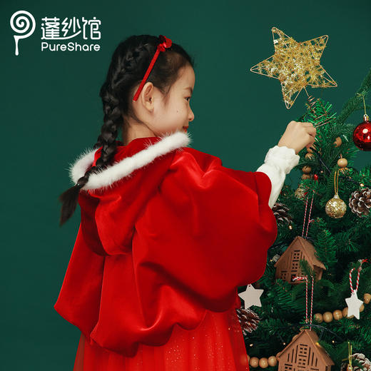 【云优选】pureshare  欢禧 女童连衣裙秋冬宝宝洋气圣诞公主裙小女孩卡通裙子女 商品图0