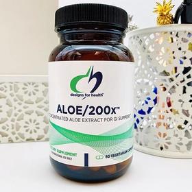 【超级芦荟浓缩胶囊 200:1浓缩工艺】 Aloe/200x 60粒 粘膜支持 200mg芦荟浓缩液 健康设计 DFH