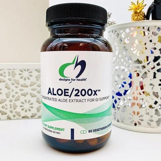 【超级芦荟浓缩胶囊 200:1浓缩工艺】 Aloe/200x 60粒 粘膜支持 200mg芦荟浓缩液 健康设计 DFH 商品图0