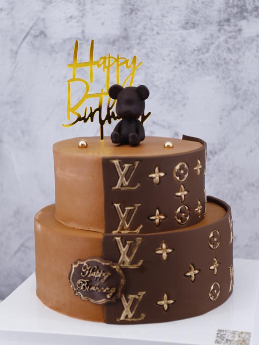 小熊巧克力翻糖定制款双层蛋糕 商品图1